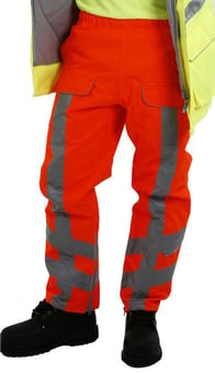 Picture of Pulsar Rail Orange Hi-Vis Waterproof Trousers - PR-PR503 - (DISC-R)