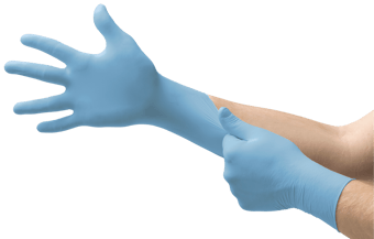 picture of Ansell VersaTouch 92-200 Disposable Blue Nitrile Gloves - Box of 100 - AN-92-200 - (DISC-R)
