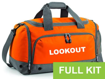 picture of FULL Rail Track Lookout Kit - With Exclusive Collapsible Pole - In Handy Marked Orange Bag - [IH-FLK-OR]