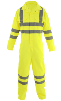 picture of Value Yellow Hi Vis 280 Gram Coverall -  Poly-Cotton Fabric - EN471 Class 3 - BI-148 - (DISC-W)