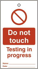 Picture of Spectrum Lockout tags - Do not touch - (Single sided 10 pack) - SCXO-CI-LOK103