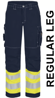 picture of Tranemo Tera TX Flame Retardant Hi-Vis Trousers - Yellow/Navy - Regular Leg - TO-582181-94R
