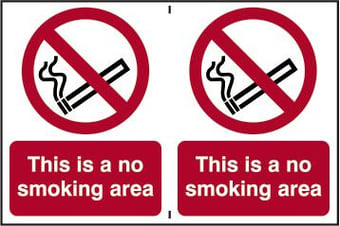 picture of Spectrum This Is A No Smoking Area – PVC 300 x 200mm - SCXO-CI-0559