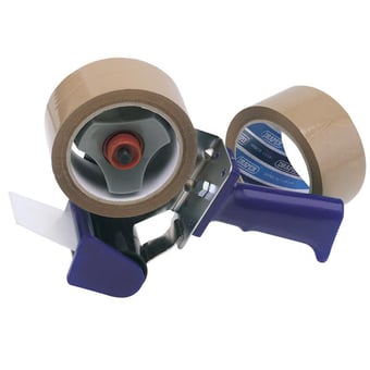 picture of Draper Hand-held Packing Security Tape Dispenser- With Two Reels of 33M x 50mm Tape - [DO-63390] - (DISC-R)