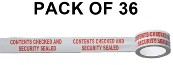 picture of Slingsby Contents Checked and Security Sealed Tape - Pack of 36 - [SLB-349887] - (LP)