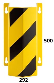 picture of TRAFFIC-LINE Wall Mounted Cable/Hose Protector - Indoor Use -  500 x 292 x 230mm - Powder Coated - Yellow/Black - [MV-200.20.282]