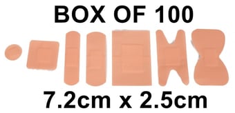 picture of Qualicare Washproof Plasters - 7.2cm x 2.5cm - Box of 100 - [SHB-QP7001]