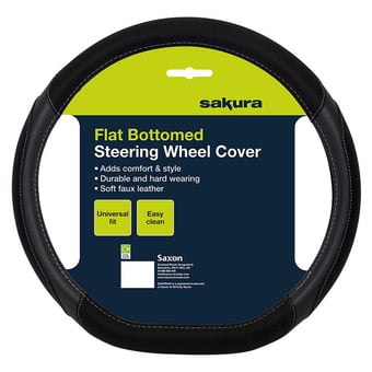 picture of Sakura Enfield Flat Bottomed Steering Wheel Cover - [SAX-SS5426]