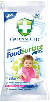 picture of Greenshield Anti-Bacterial - Food Safe Surface Wipes - 70 Extra Large Sheets - [PD-SI7167]