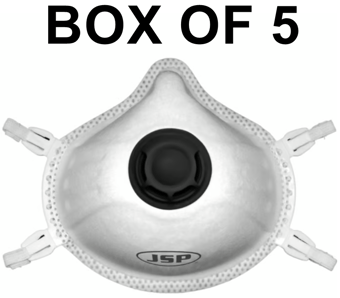 picture of JSP 532 FFP3 Valved Moulded Disposable Mask - Box of 5 - [JS-BEK130-002-M00]