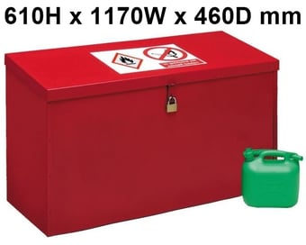 picture of QMP Petroleum & Flammable Liquid Floor Chest - 610H x 1170W x 460D mm - [QM-CT611146ZHXX] - (LP)