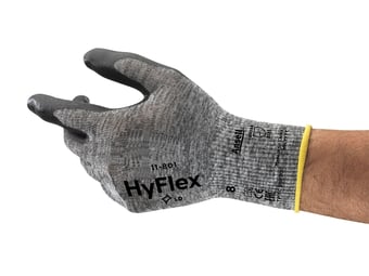 Picture of Ansell 11-801 Hyflex Nitrile Foam Coated Grey Gloves - AN-11-801