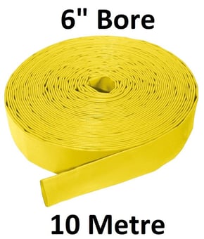 picture of 10 Metre 6" Bore - Medium Duty Layflat Hose - 13kg - [HP-MLFL6/10]