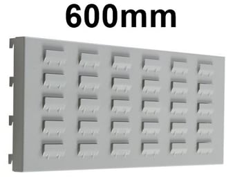 picture of QMP Louvre Back Panel 600mm - To Suit 1200mm Workbench - Light Grey - [QM-BPLOV600LXXX]
