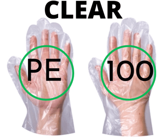 picture of Safety First Aid Polythene General Use Disposable Clear Gloves - [SA-Q2107] - (DISC-R)