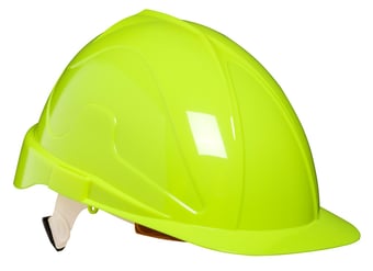 picture of Climax - Hi Vis Tirreno TXR Yellow Fluor Hard Hat - With Wheel Ratchet - Non Vented - [CL-TXR-YHV]