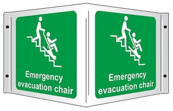 Picture of Emergency Evacuation Chair - Rigid 3D Projection Sign - [SA-SS8034R]