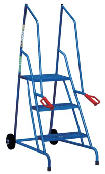 picture of Slingsby Mobile Dock Steps with Mesh Tread - Powder Coated - 3 Treads - Blue - [SLB-434831] - (LP)