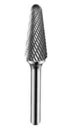 Picture of Abracs Carbide Burr Ball Nose Cone - L Shape - 3.0mm Spindle Diameter - [ABR-CBL031203DC]