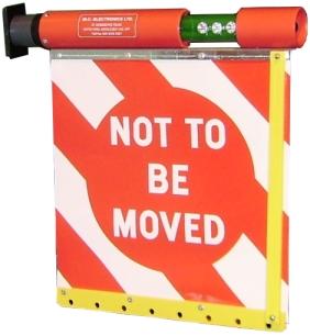 Picture of NOT TO BE MOVED Roll Up LED Sign & Lamp  - Supplied with 2 x C Batteries & Carry Bag - [MCE-1901]