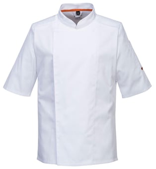 picture of Portwest Chefswear - MeshAir Pro Short Sleeved Jacket - White - PW-C738WHR