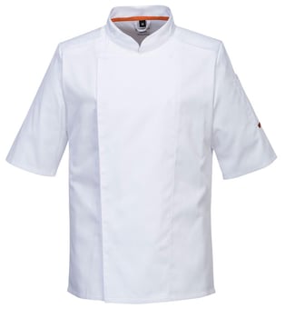 Picture of Portwest Chefswear - MeshAir Pro Short Sleeved Jacket - White - PW-C738WHR