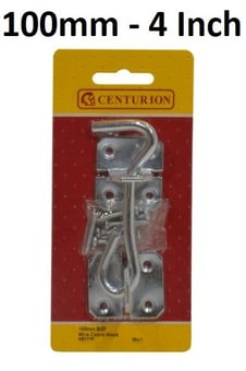 picture of BZP Wire Cabin Hook - 100mm (4") - Single - [CI-HE277P]