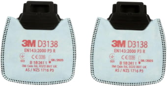 picture of 3M - Secure Click Particulate Filters D3138 - P3 R and Nuisance Odour - Pair - [3M-D3138]