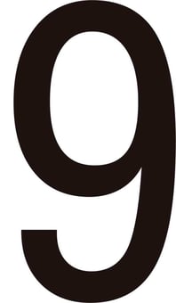 Picture of Spectrum 50mm Black Vinyl - Character ‘9’ - Pack of 10 - SCXO-CI-SVB019L
