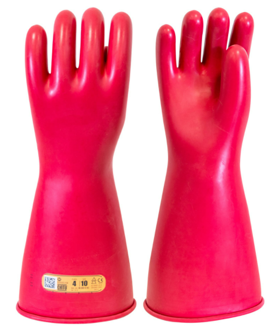 picture of CATU CG-4 Insulating Latex Dielectric Safety Electrician's Gloves - 36,000V - Class 4 - 410mm - BD-CG-4