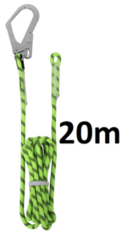 picture of LifeGear 14mm Polyester Rope Tag Line with Scaffold Hook 20mtr - [GF-LG-TL-20MTR]