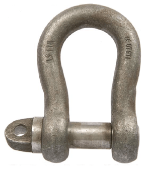 Picture of 0.45t WLL Self Colour Large Bow Shackle c/w Type A Screw Collar Pin - 3/8" X 1/2"- [GT-HTLBSC.45]