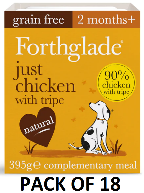 picture of Forthglade Just Chicken With Tripe Natural Wet Dog Food 18 x 395g - [CMW-FGNMC2]