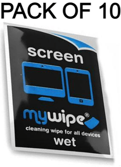 picture of Mywipe - Individual Wet & Dry Screen Wipe Sachet - Pack of 10 - [MY-SCR1000X10]