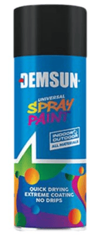 picture of Demsun Spray Paint Glossy - Matt Black - 10.5 oz - [DMS-DS07202] - (LP)
