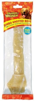 picture of Munch & Crunch Jumbo Rawhide Knotted Dog Bone - [PD-KC4366A]