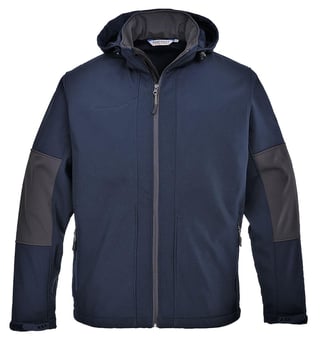 picture of Portwest - TK53 - Softshell with Hood 3L - Navy Blue - PW-TK53NAR