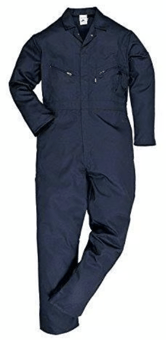 Picture of Portwest - Liverpool Zip Coverall - Tall Leg 33" - Navy Blue - 245g - PW-C813NAT