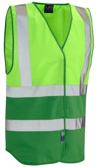 picture of Pilton - Dual Colour Reflective Waistcoat - Lime Green/Emerald Green - Non EN471 - LE-W05-LM/GN - (DISC-R)