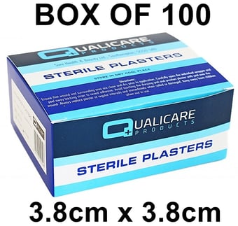 picture of Qualicare Fabric Plasters - 3.8cm x 3.8cm - Box of 100 - [SHB-QP7055]