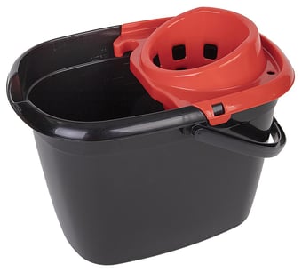 picture of Robert Scott 14L Recycled Plastic Mop Bucket Black/Red - [CP-SI19775]