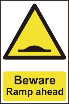 picture of Beware Ramp Ahead – PVC (200 x 300mm) – [IH-1102]