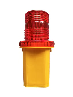 picture of Way4Now - Red Bright LED Traffic Light - Flashing - Photocell On - [SHU-WL-01-R]