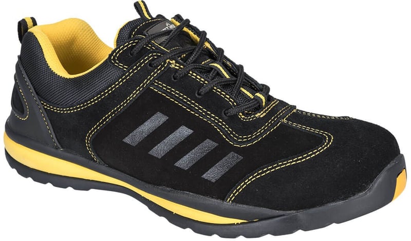 Portwest Steelite Lusum S1P - HRO - Safety Yellow Trainer - PW-FW34BKR