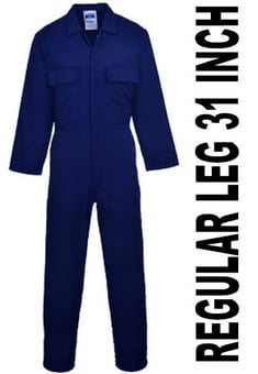 picture of Euro Work Polycotton Coverall - Royal Blue - Regular Leg 31 Inch - PW-S999RBR