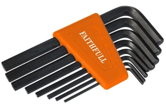 Picture of Faithfull Hexagon Short Arm Key - Set of 8 - Metric 1.5-6mm - [TB-FAIHKS8M]