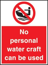picture of No Personal Water Craft Sign - [AS-WH7]