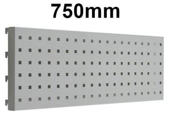 picture of QMP Perforated Back Panel 750mm - To Suit 1500mm Workbench - Light Grey - [QM-BPPERF750LXX]