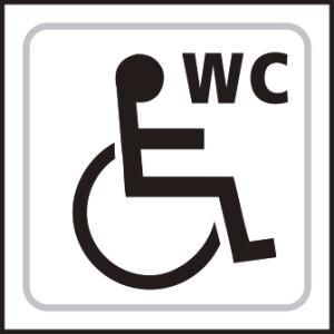 Picture of Spectrum Industrial Disabled WC Graphic - Taktyle 150 x 150mm - SCXO-CI-TK0021BKWH