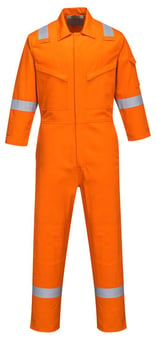 picture of Portwest Bizflame Plus Ladies Antistatic Flame Retardant Orange Coverall - Orange - Reg Leg - PW-FR51ORR